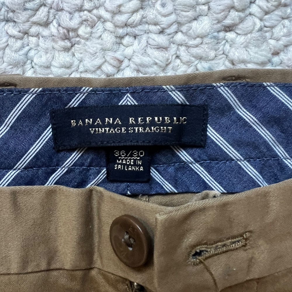Banana Republic Vintage Straight Khaki Chino Pants – Size 36x30